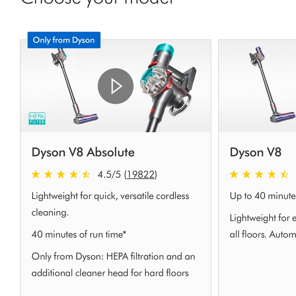 Dyson v8 absolute vacuum